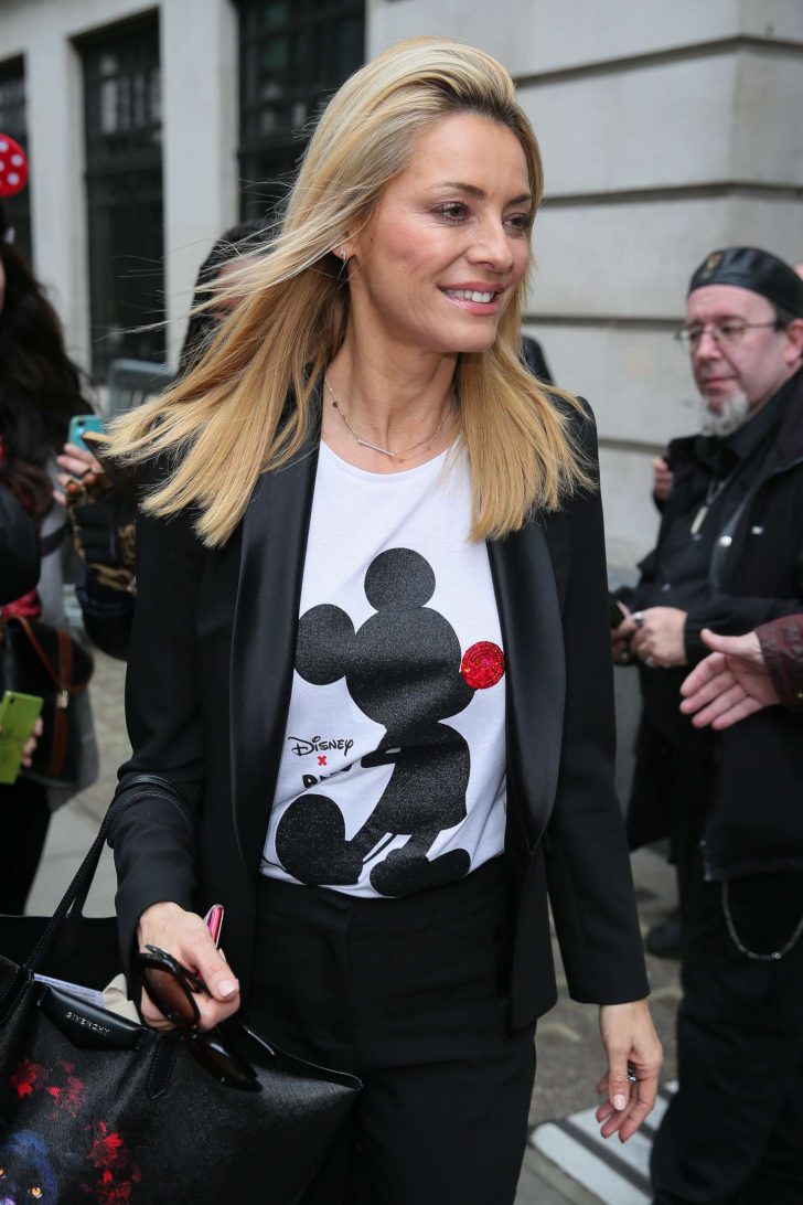 Tess Daly - Leaving the BBC Studios in London