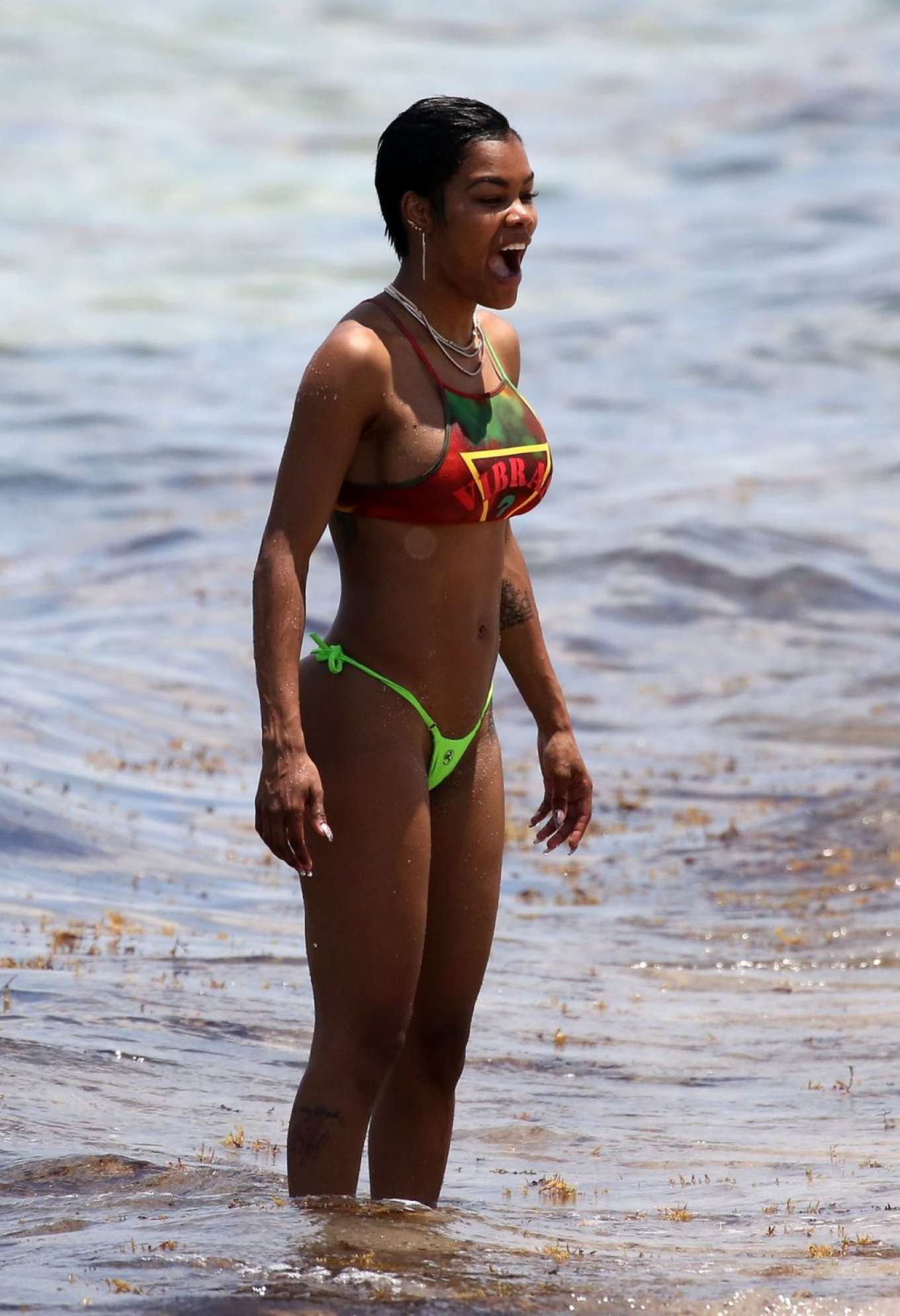 Teyana Taylor in Bikini on Miami Beach. 