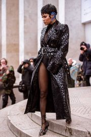 Teyana Taylor - Mugler show at Paris Fashion Week Womenswear Fall-Winter 2020-2021 in Paris