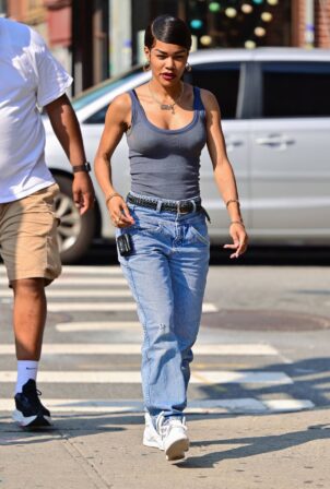 Teyana Taylor - on the set of A Thousand and One in in New York City