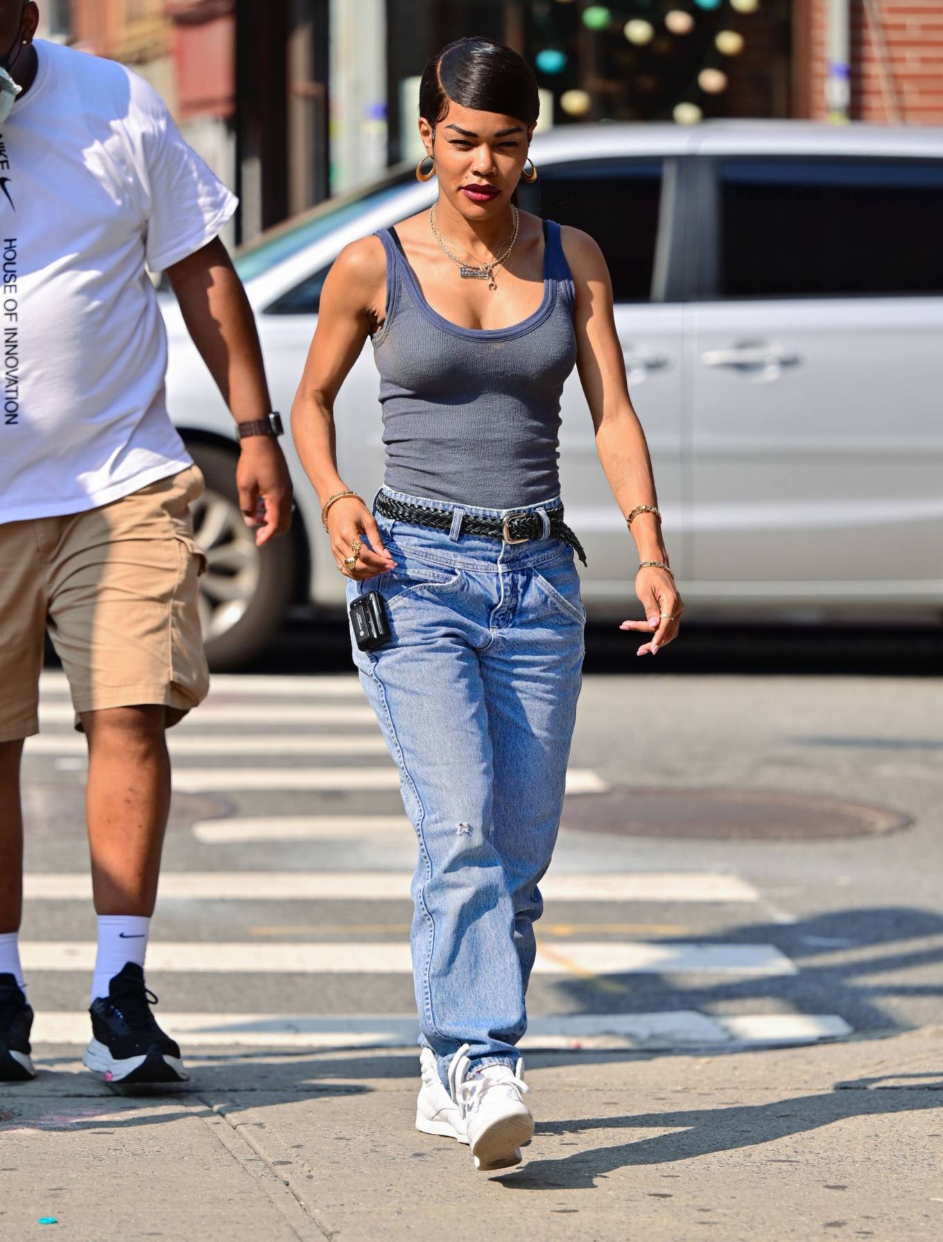 Teyana Taylor - on the set of A Thousand and One in in New York City
