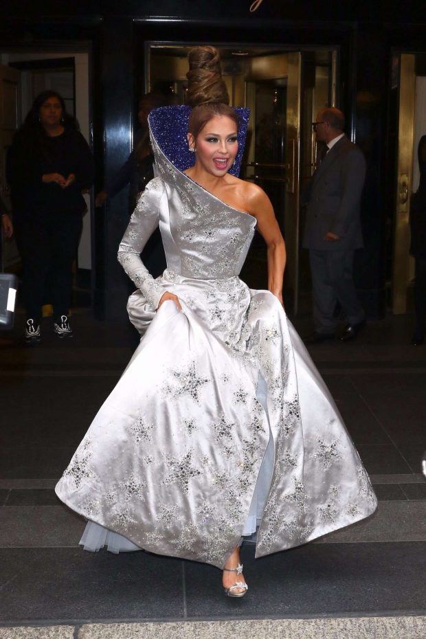 Thalia - Heads to The 2019 Met Gala in New York