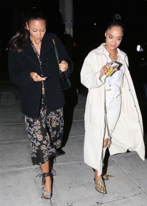 Thandie Newton and Tessa Thompson - Night out in Beverly Hills
