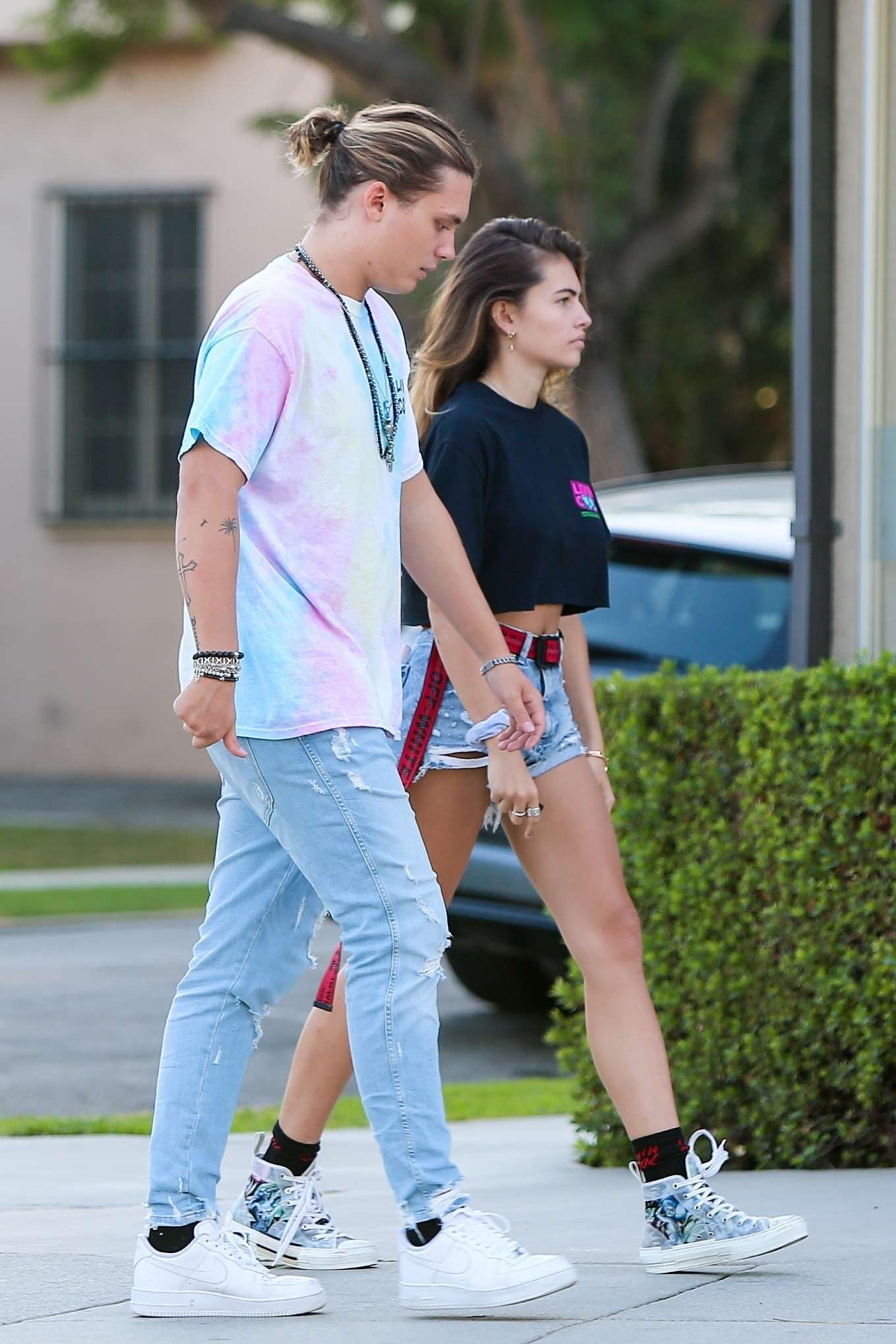 Thylane Blondeau and boyfriend Milane Meritte - Shopping in Los Angeles. 