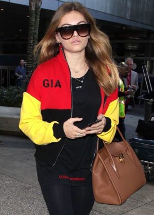 Thylane Blondeau - Arrives at LAX Airport in Los Angeles