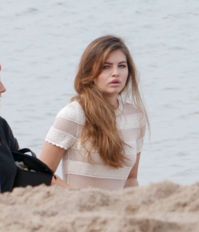 Thylane Blondeau - On set of a photoshoot in Cannes
