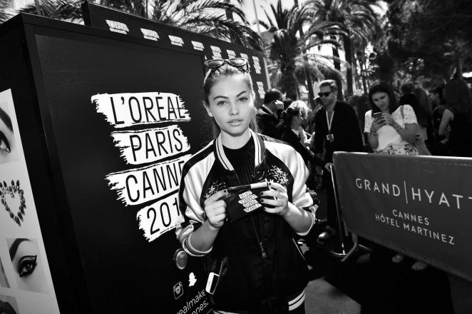 Thylane Blondeau with fans at L'Oreal Paris Event 2016 in Cannes
