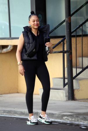 Tia Mowry - On a morning workout in Studio City