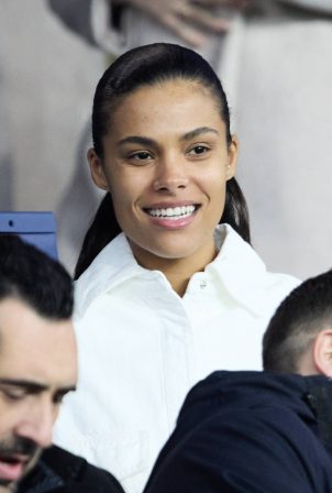 Tina Kunakey - At match between PSG and Olympique Lyonnais in Paris