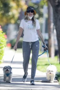 Tish Cyrus - Out for a stroll in Toluca Lake