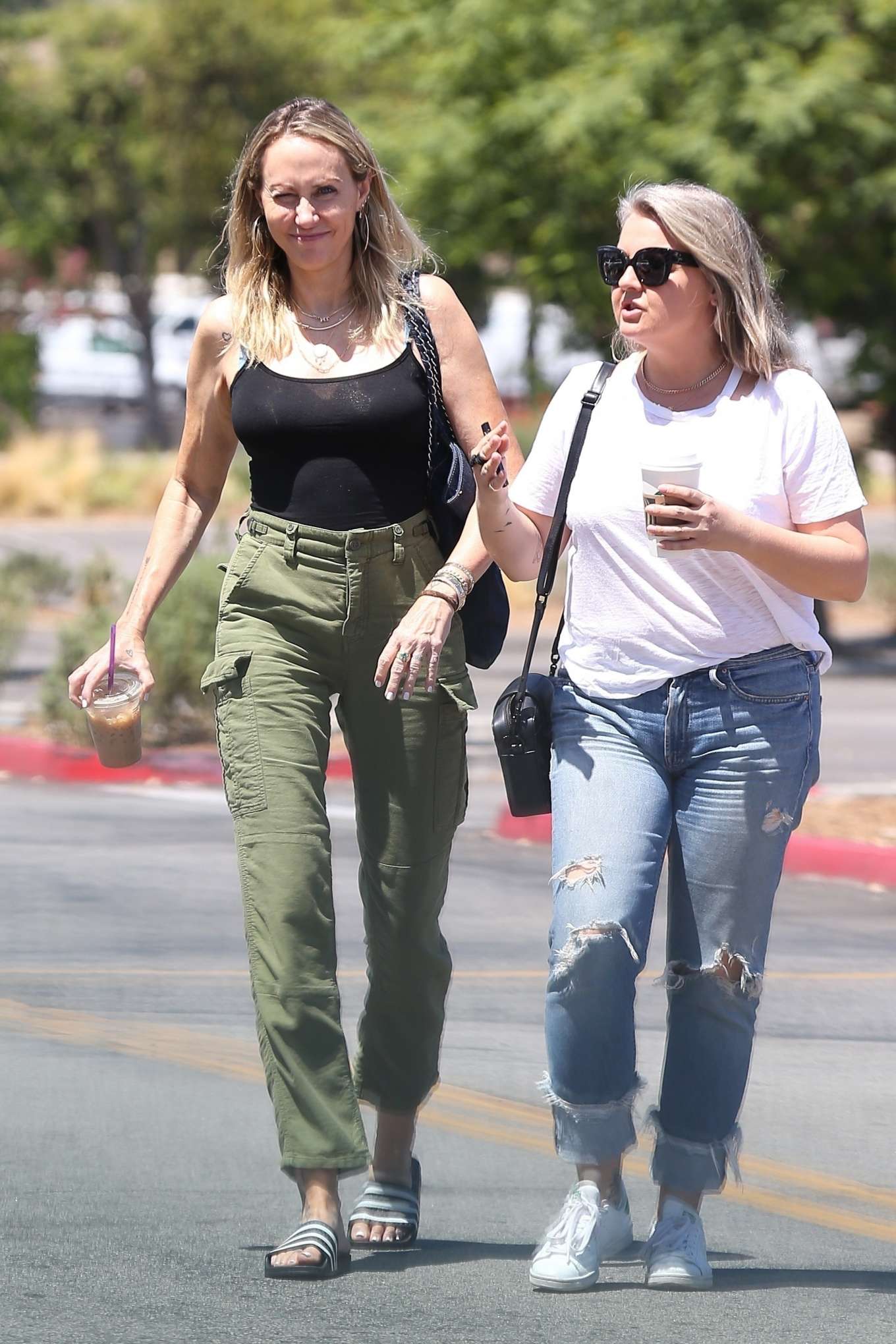 Tish Cyrus – Grabbing coffee in yoga leggings in Los