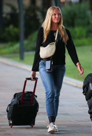 Toni Collette - Photographed arriving at Sydney International Airport