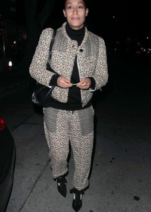 Tracee Ellis Ross at Madeo restaurant in Hollywood