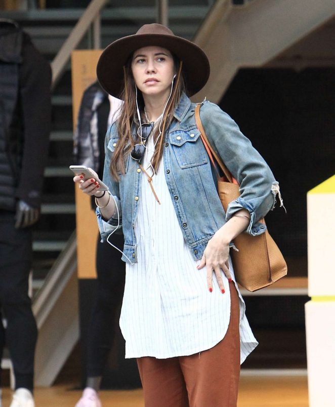 Troian Bellisario at Christmas shopping in Los Angeles