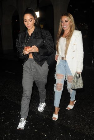 Tulisa Contostavlos - And Michelle McKenna seen together at Mano Mayfair in London