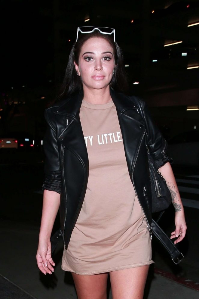 Tulisa Contostavlos in Mini Dress - Out for dinner in Santa Monica