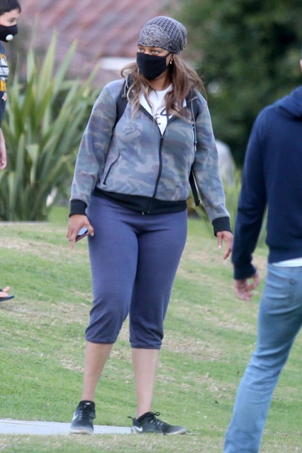 Tyra Banks - Pictured in park in Los Angeles