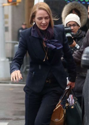 Uma Thurman Out in New York