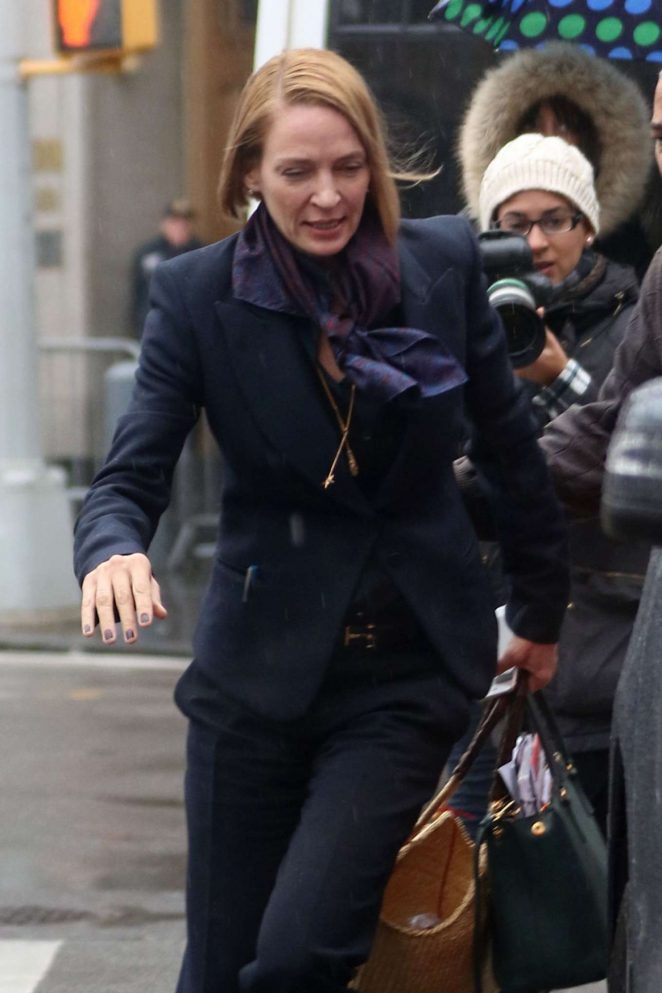 Uma Thurman Out in New York