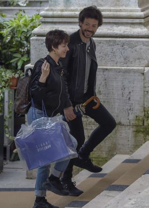 Ursula Corbero and Alvaro Morte out in Rome