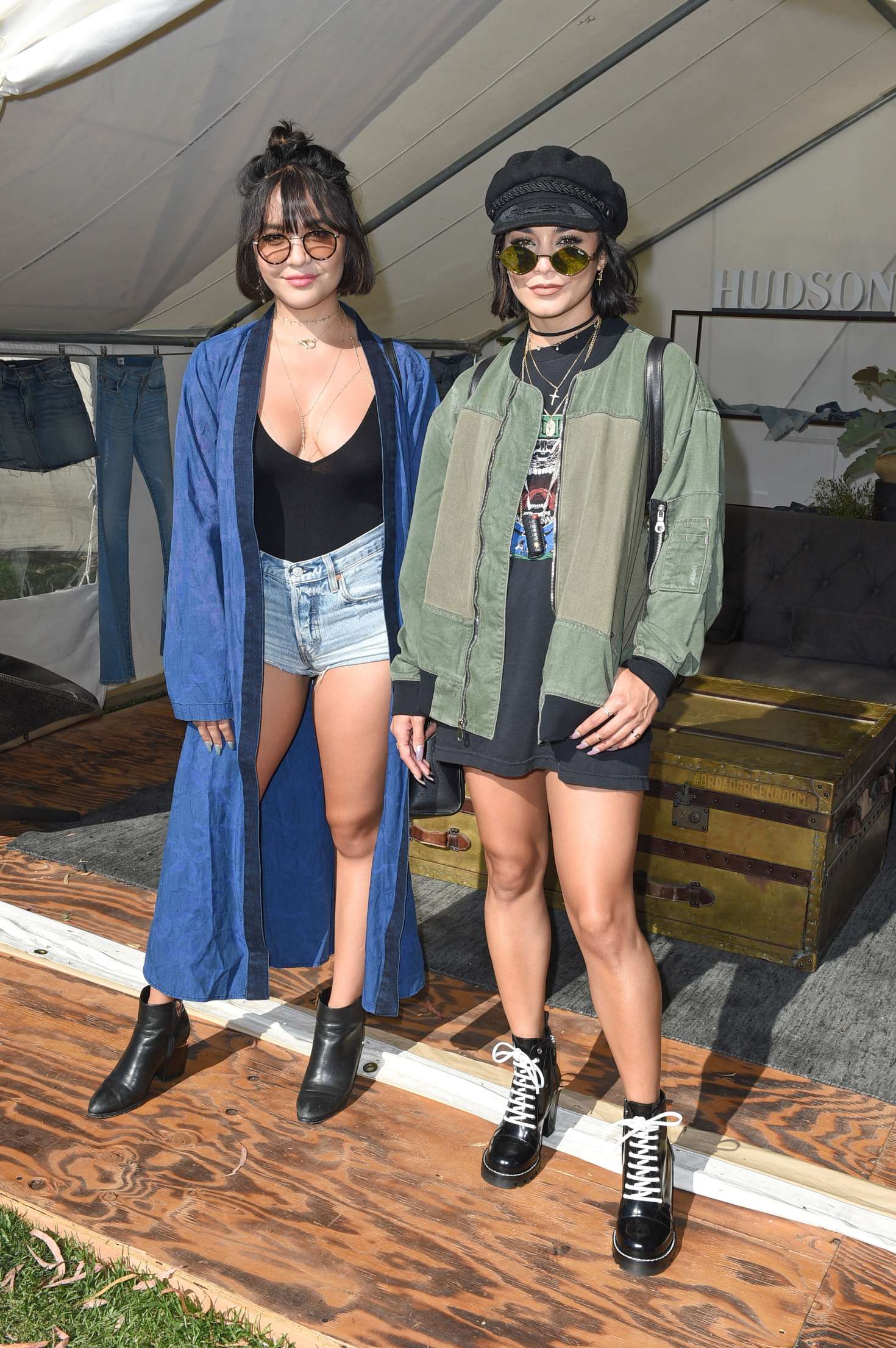 Vanessa and Stella Hudgens - Hudson Jeans FYF Fest Style Lounge in LA