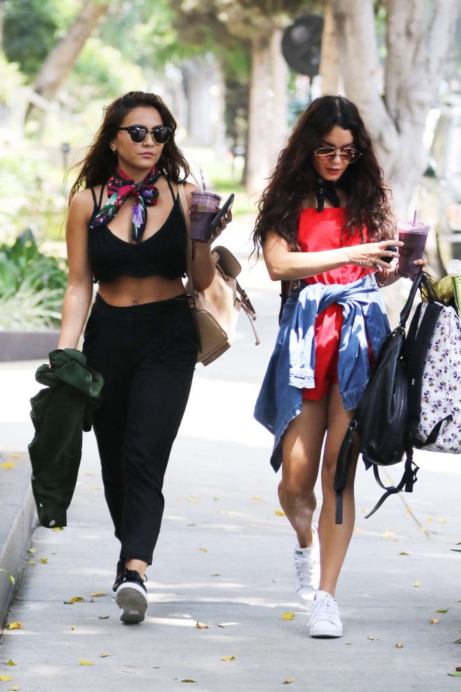 Vanessa and Stella Hudgens out in Weho