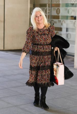 Vanessa Feltz - Out in floral dress in London