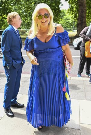 Vanessa Feltz – In floral summer dress at BBC studios in London | GotCeleb