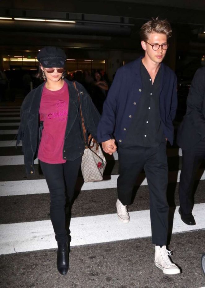 Vanessa Hudgens and Austin Butler at LAX Airport in Los Angeles