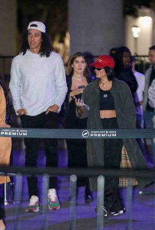 Vanessa Hudgens - Arrives for the Lakers game at the Crypto.com Arena in Los Angeles