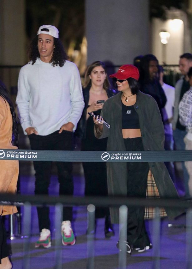 Vanessa Hudgens - Arrives for the Lakers game at the Crypto.com Arena in Los Angeles