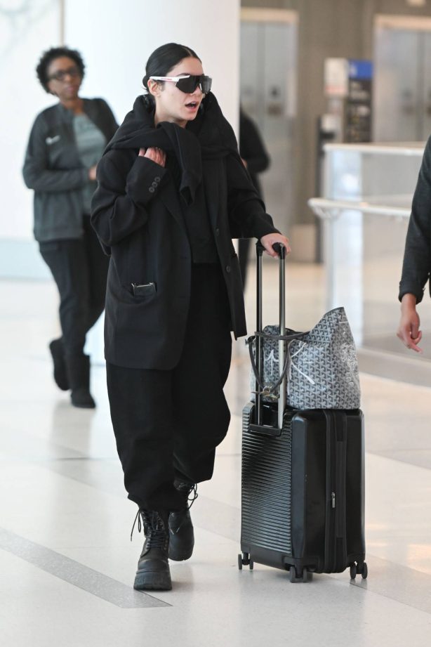 Vanessa Hudgens - Arriving at Laguardia Airport in New York