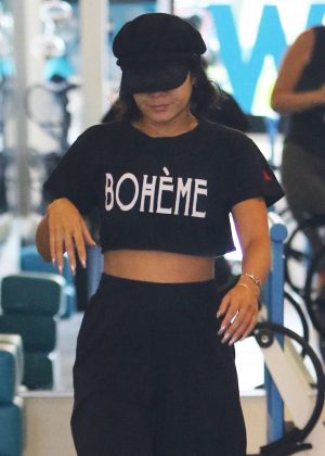 Vanessa Hudgens at a Pilates class with friends in Studio City