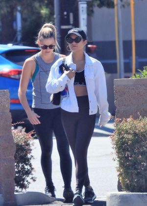 Vanessa Hudgens - Heads to the gym with a friend in LA