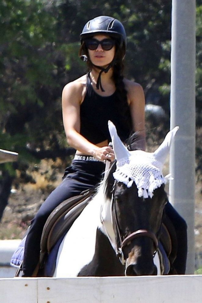 Vanessa Hudgens - Horseback Riding at a local ranch in Pasadena