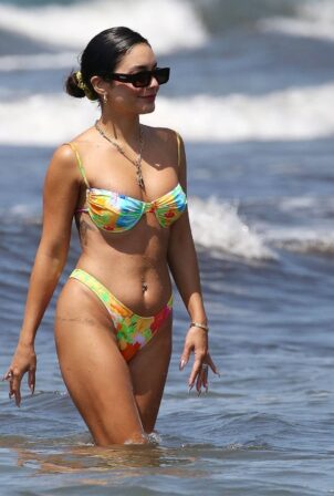 Vanessa Hudgens - In a bikini on the beach in Capri - Italy