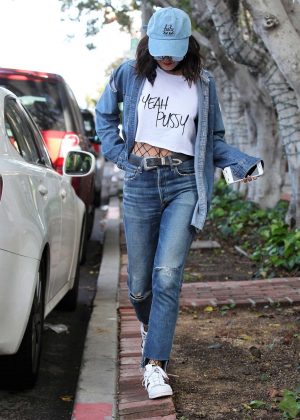 Vanessa Hudgens in Jeans at Kate Somerville Skin Clinic in West Hollywood