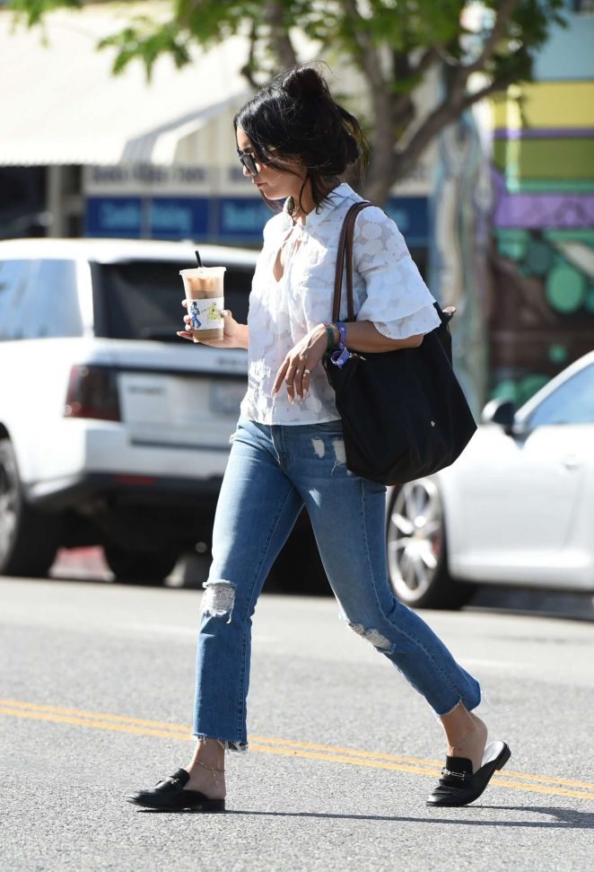 Vanessa Hudgens in Jeans out for coffee in LA