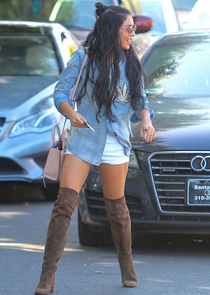 Vanessa Hudgens in Knee Boots out in LA | GotCeleb