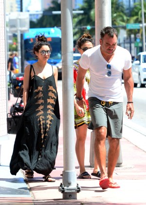Vanessa Hudgens in Long Dress out in Miami