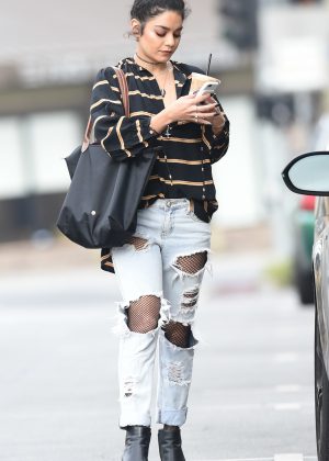 Vanessa Hudgens in Ripped Jeans out in LA