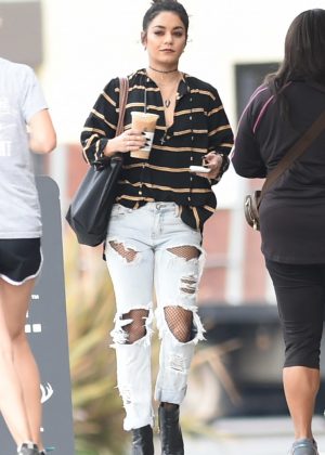 Vanessa Hudgens in Ripped Jeans out in Los Angeles