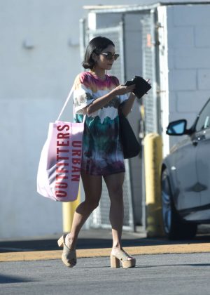 Vanessa Hudgens - Leaves Urban Outfitters in LA