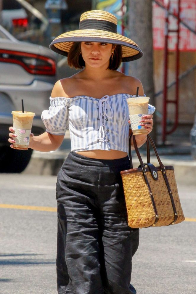 Vanessa Hudgens on a coffee run in Studio City