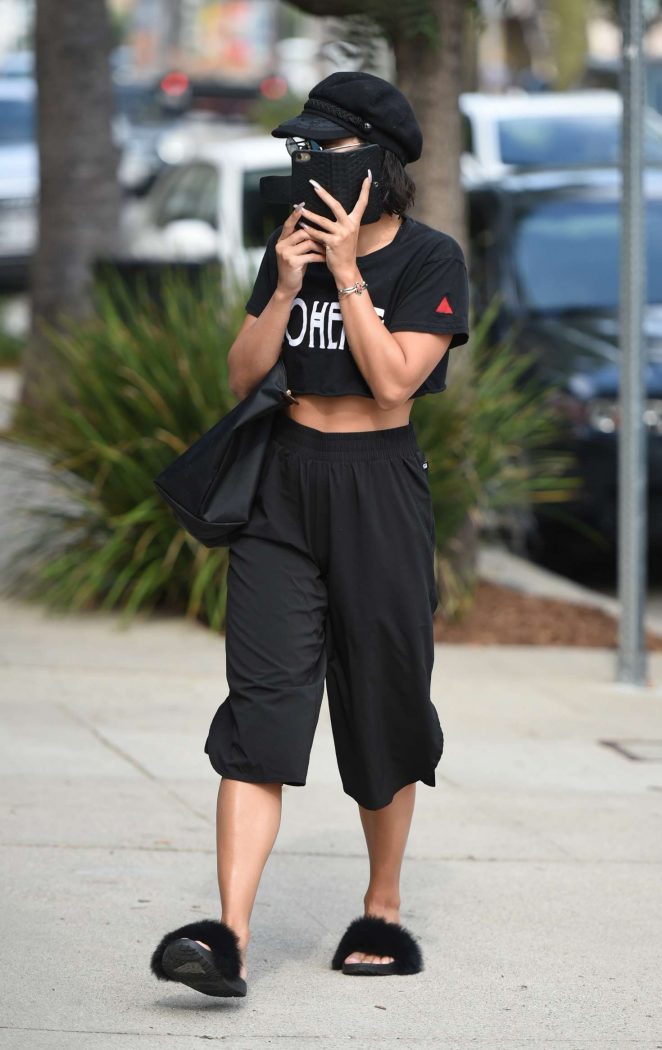 Vanessa Hudgens on the way to pilates session in LA