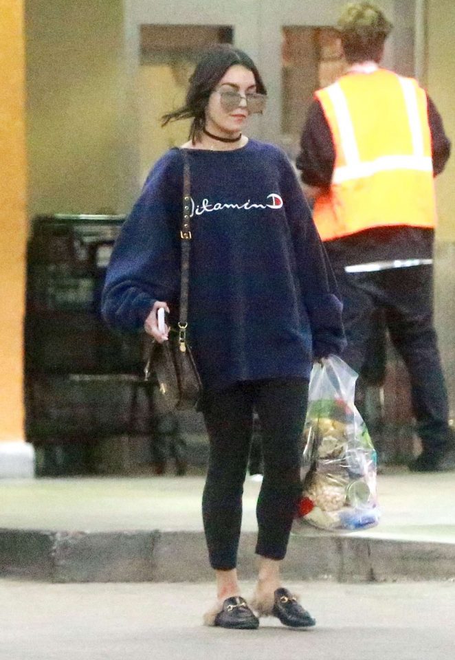 Vanessa Hudgens out grocery shopping at Ralph's in Studio City