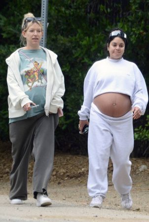 Vanessa Hudgens - Pregnant while Out for a hike with a friend in Los Angeles