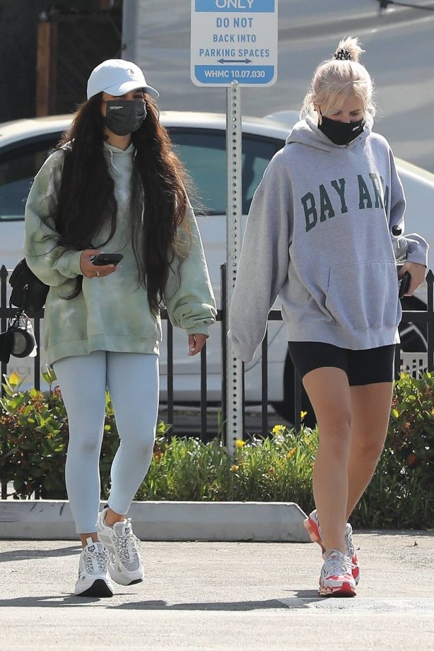 Vanessa Hudgens - Seen with GG Magree at the Dogpound Gym in Los Angeles