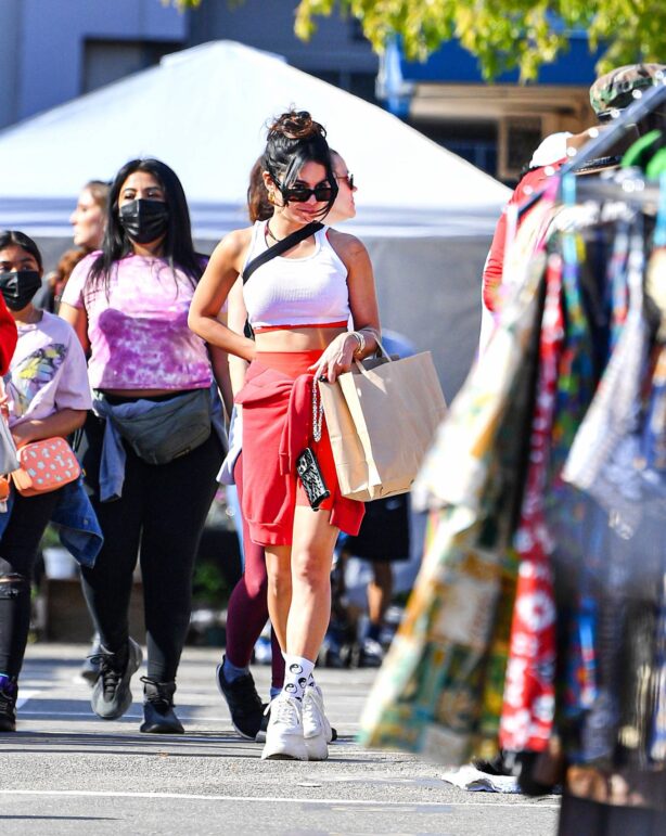 Vanessa Hudgens - Shopping candids at the Melrose Trading Post Flea Market in West Hollywood