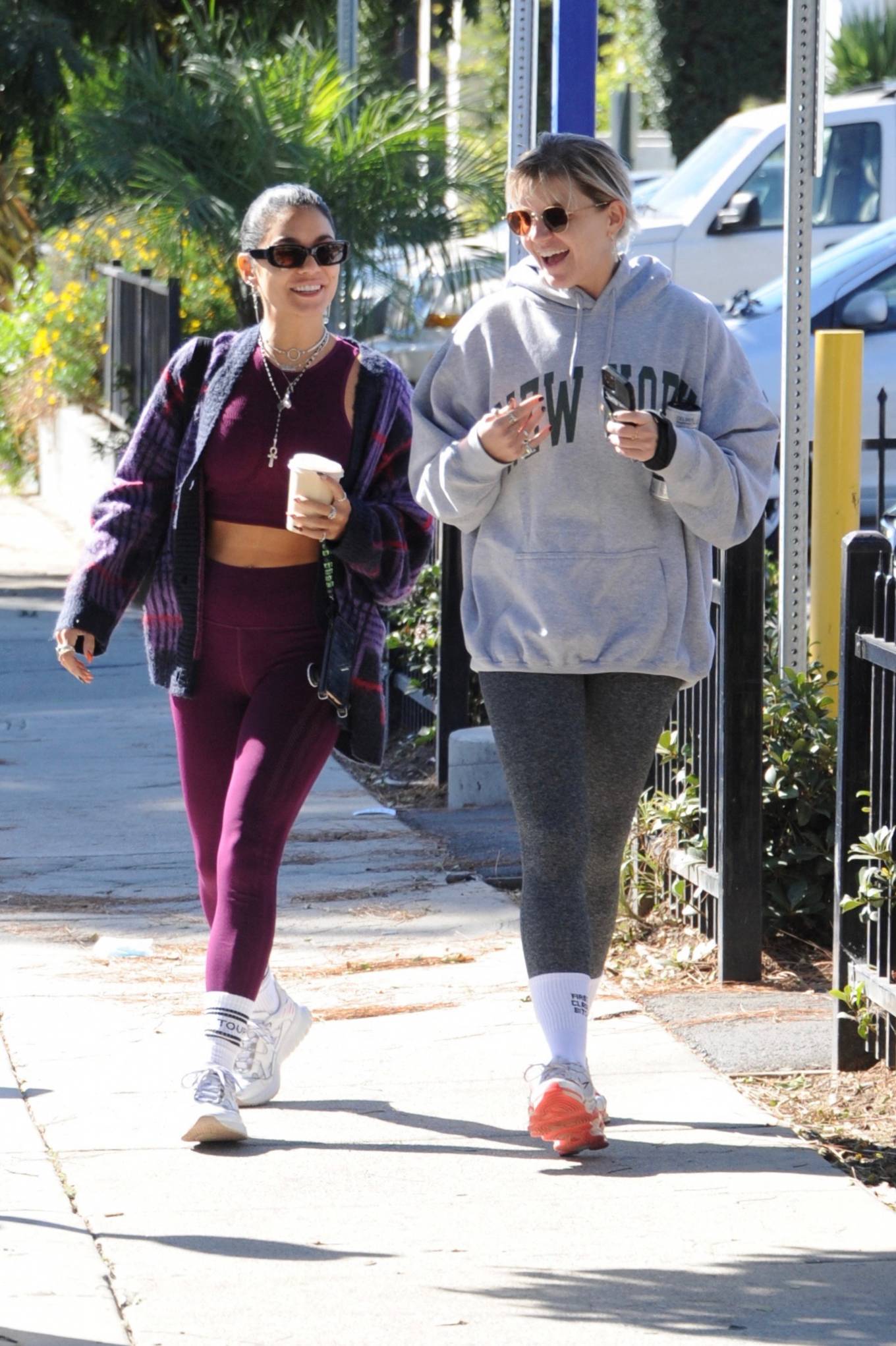 Vanessa Hudgens 2021 : Vanessa Hudgens – With GG Magree – Seen at the Dogpound gym in Los Angeles-10